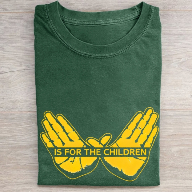 "Is For The Children" Handprint Vintage Washed Tee