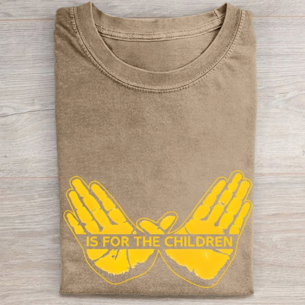 "Is For The Children" Handprint Vintage Washed Tee