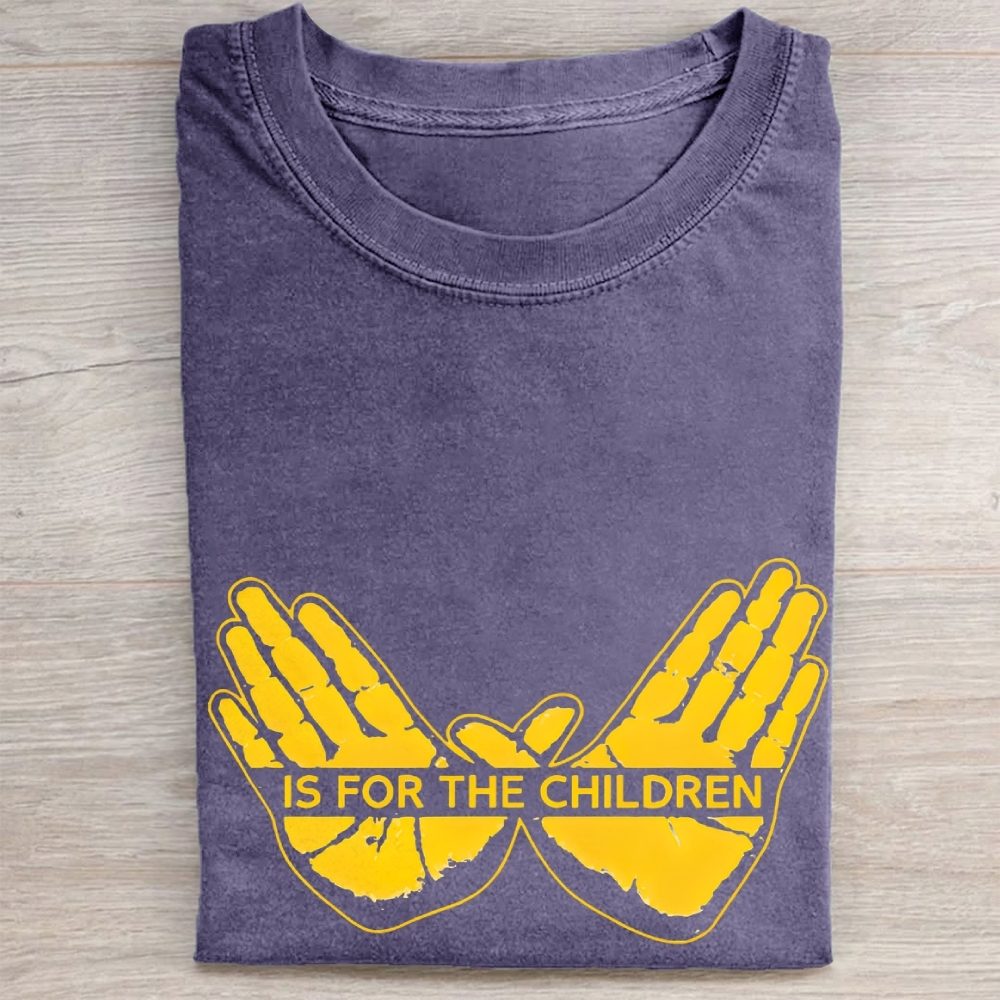 "Is For The Children" Handprint Vintage Washed Tee