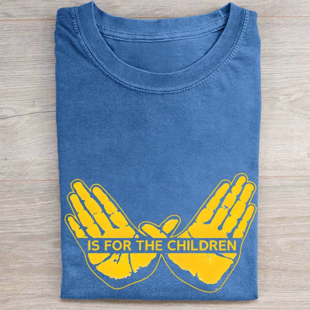 "Is For The Children" Handprint Vintage Washed Tee