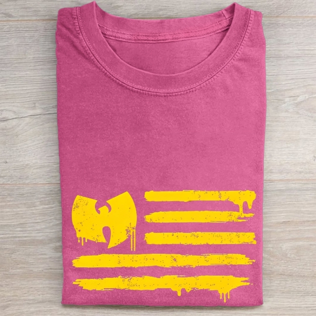 Wu-Tang Clan Flag Style Vintage Washed Tee