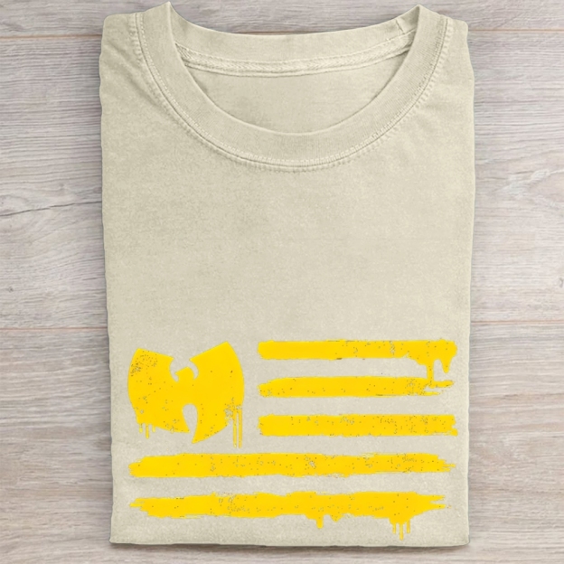Wu-Tang Clan Flag Style Vintage Washed Tee