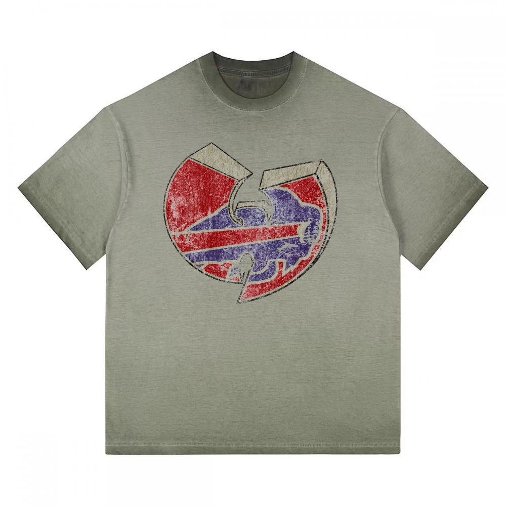 Wu-Tang Clan Vintage Washed Team Logo Gradient Washed T-shirt