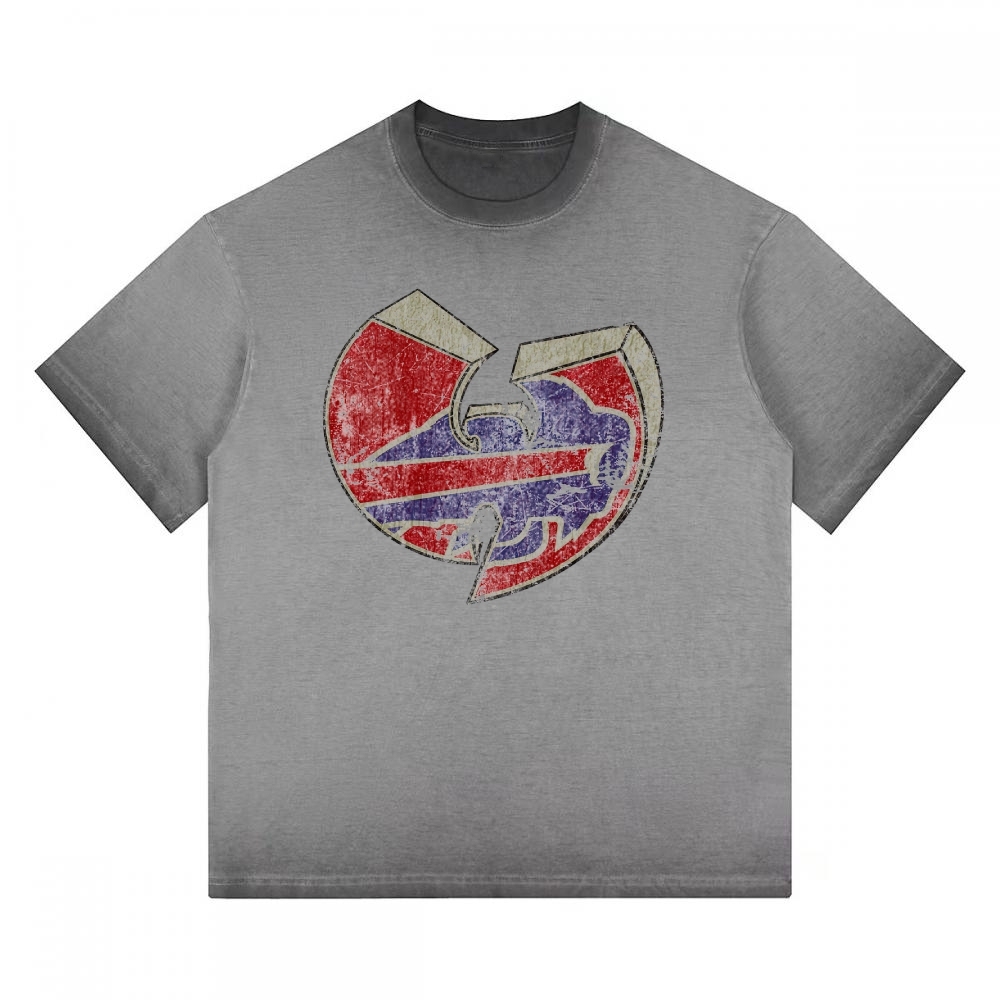 Wu-Tang Clan Vintage Washed Team Logo Gradient Washed T-shirt
