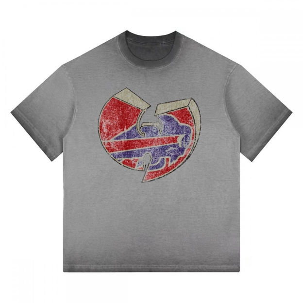Wu-Tang Clan Vintage Washed Team Logo Gradient Washed T-shirt