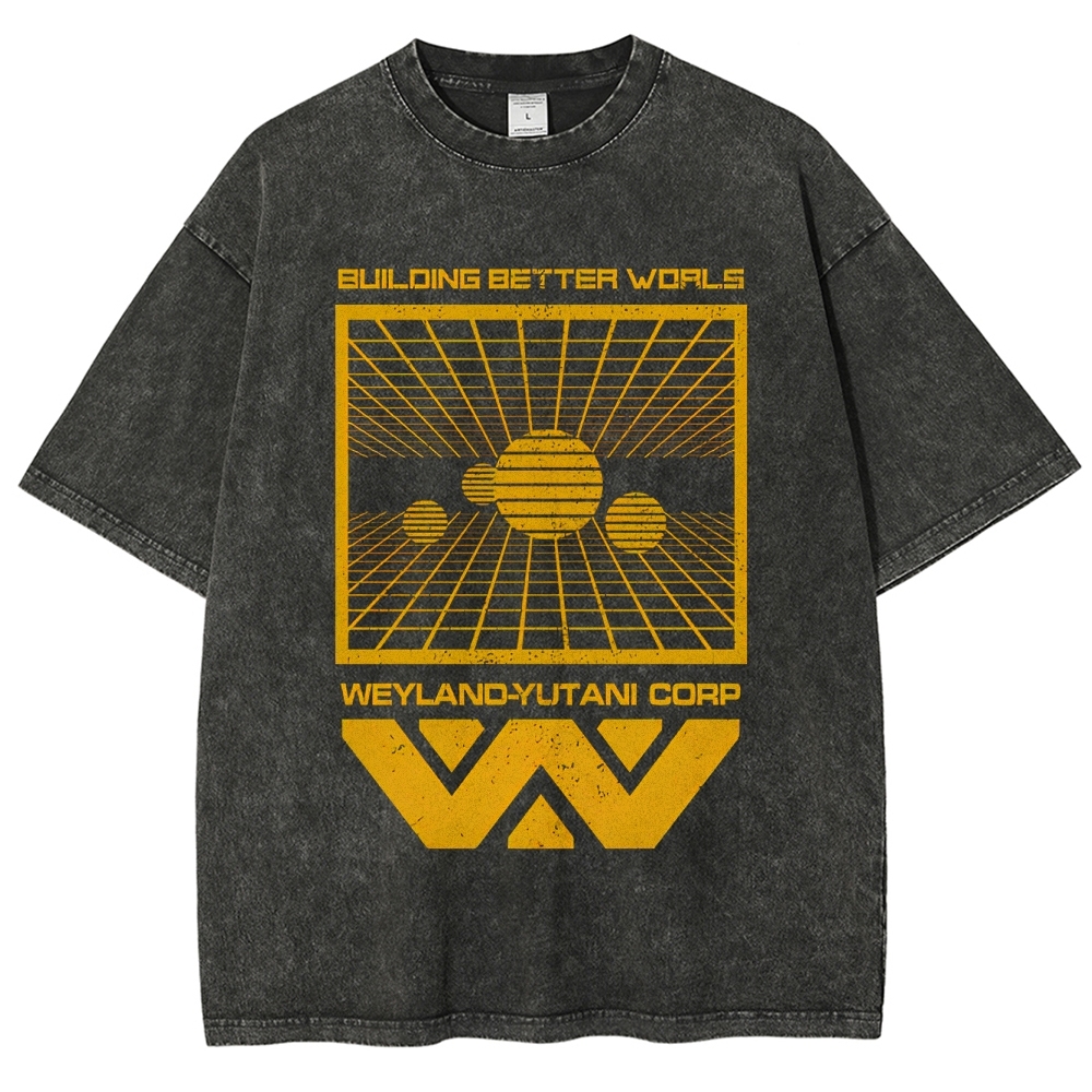 Weyland-Yutani Corp Retro Sci-Fi Washed T-Shirt