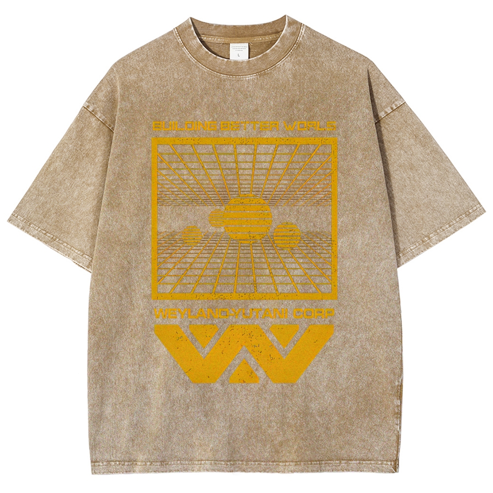 Weyland-Yutani Corp Retro Sci-Fi Washed T-Shirt