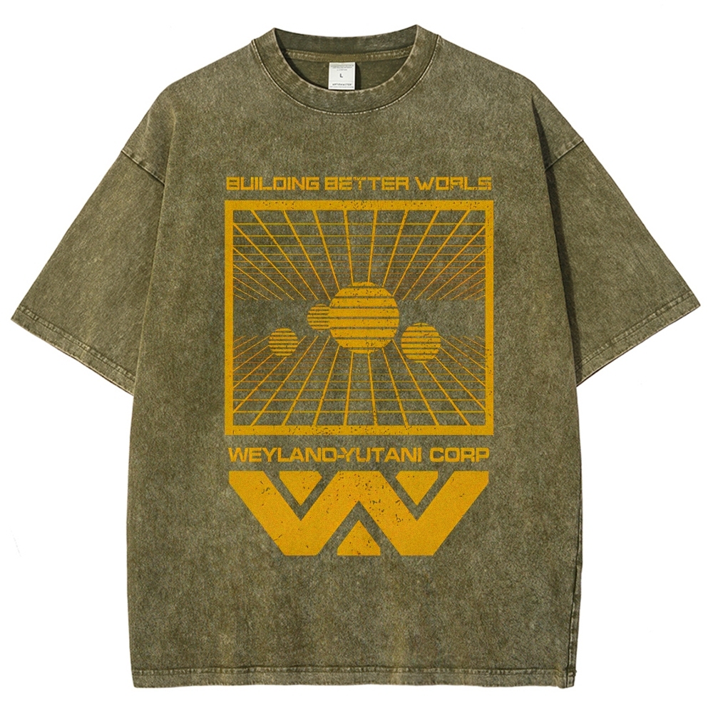 Weyland-Yutani Corp Retro Sci-Fi Washed T-Shirt