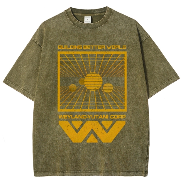 Weyland-Yutani Corp Retro Sci-Fi Washed T-Shirt