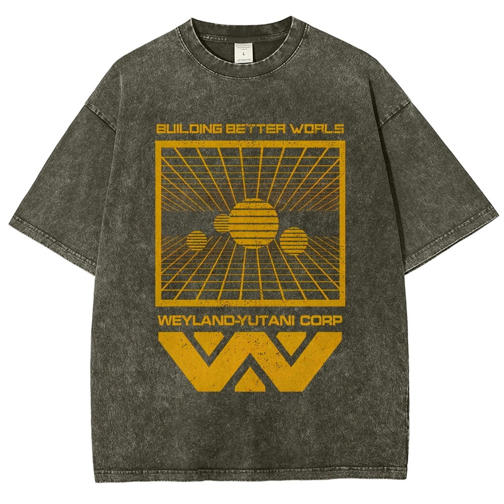 Weyland-Yutani Corp Retro Sci-Fi Washed T-Shirt