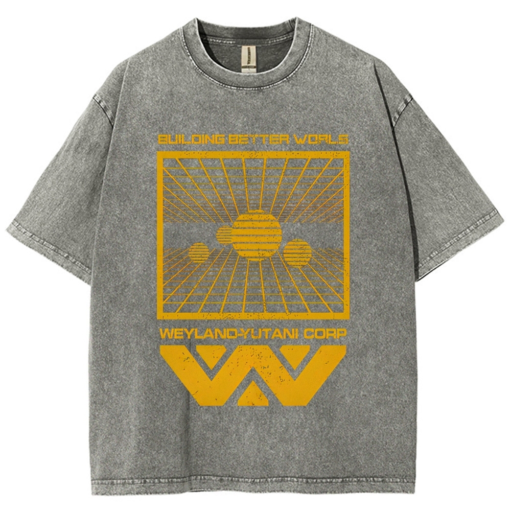 Weyland-Yutani Corp Retro Sci-Fi Washed T-Shirt