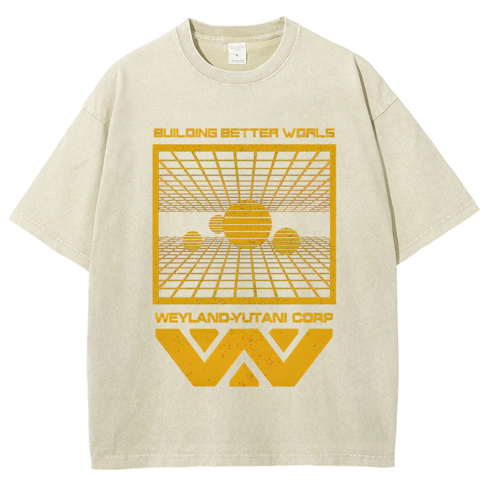 Weyland-Yutani Corp Retro Sci-Fi Washed T-Shirt