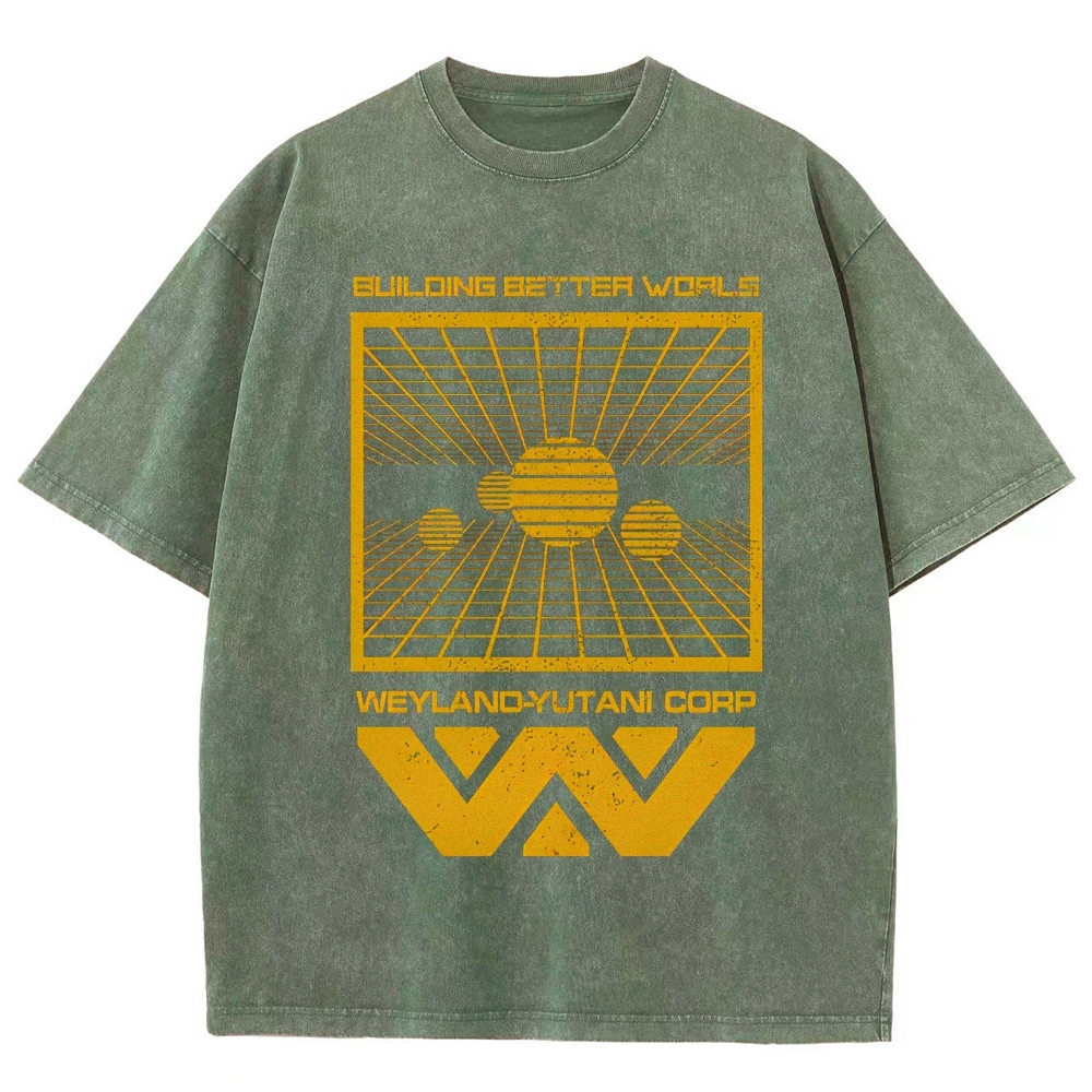Weyland-Yutani Corp Retro Sci-Fi Washed T-Shirt