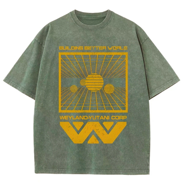 Weyland-Yutani Corp Retro Sci-Fi Washed T-Shirt