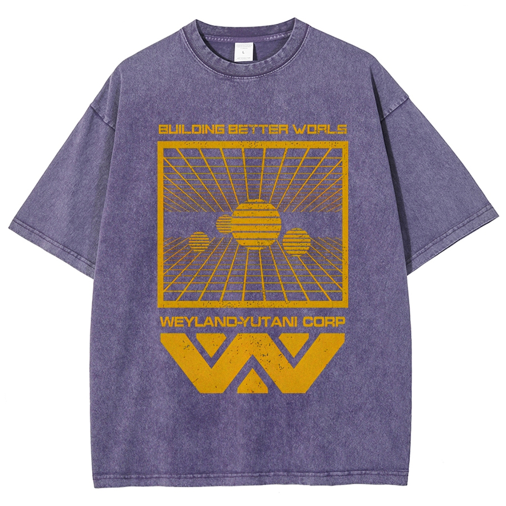 Weyland-Yutani Corp Retro Sci-Fi Washed T-Shirt
