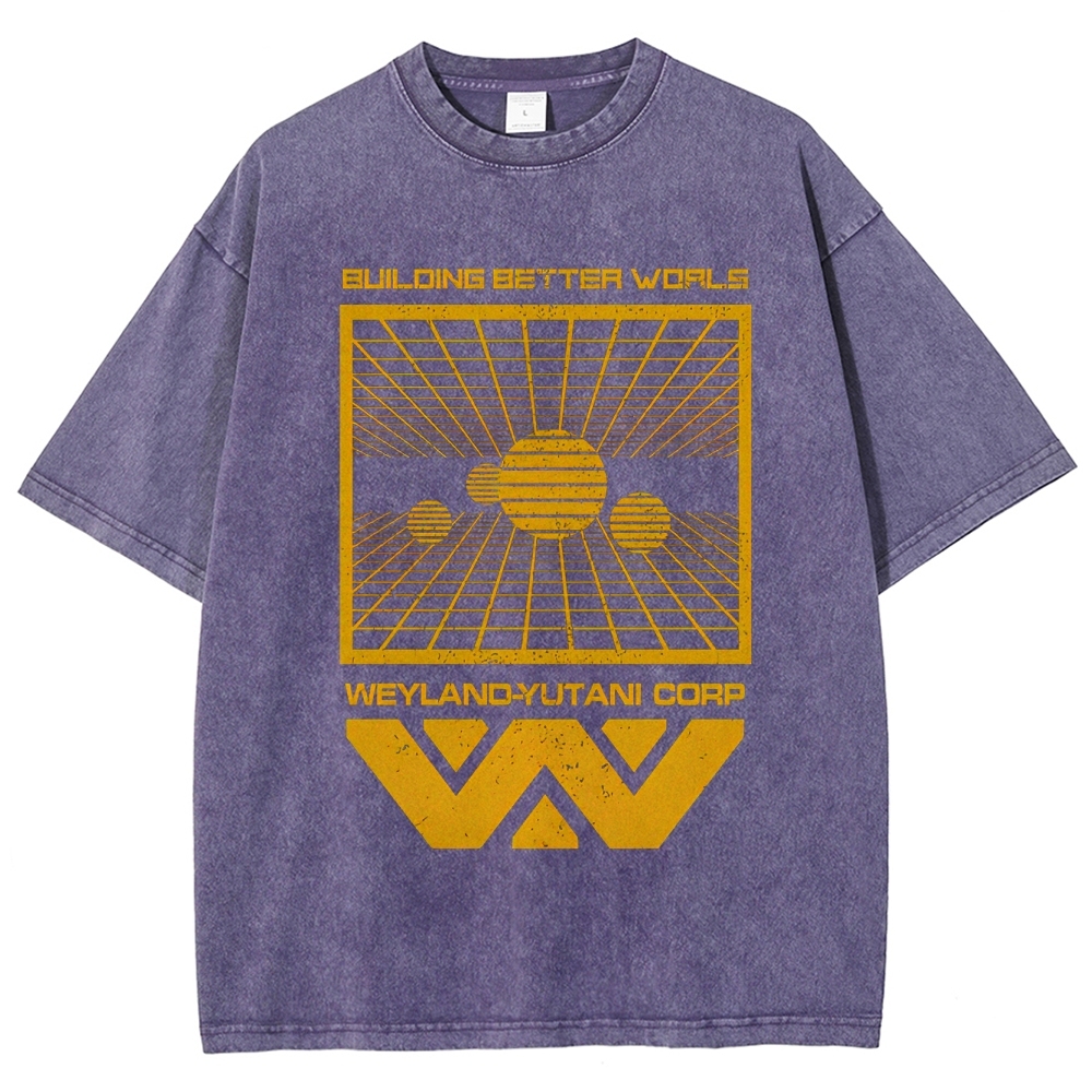 Weyland-Yutani Corp Retro Sci-Fi Washed T-Shirt