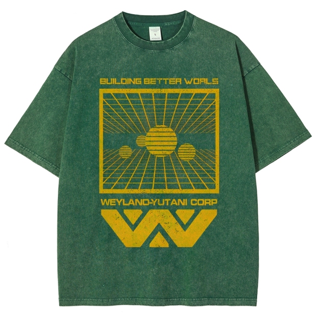 Weyland-Yutani Corp Retro Sci-Fi Washed T-Shirt