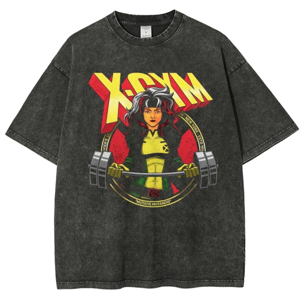 "X-GYM" Rogue Powerlifting Washed T-Shirt