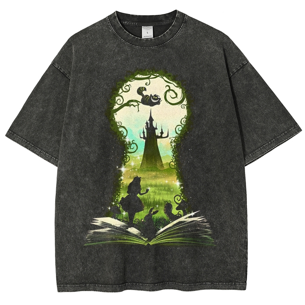 Alice in Wonderland Keyhole Washed T-Shirt