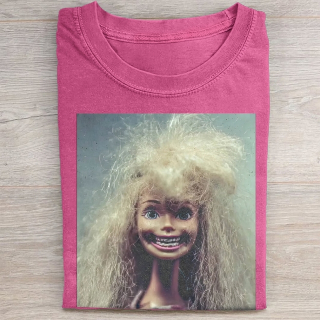 Creepy Crazy Doll Vintage Washed Tee