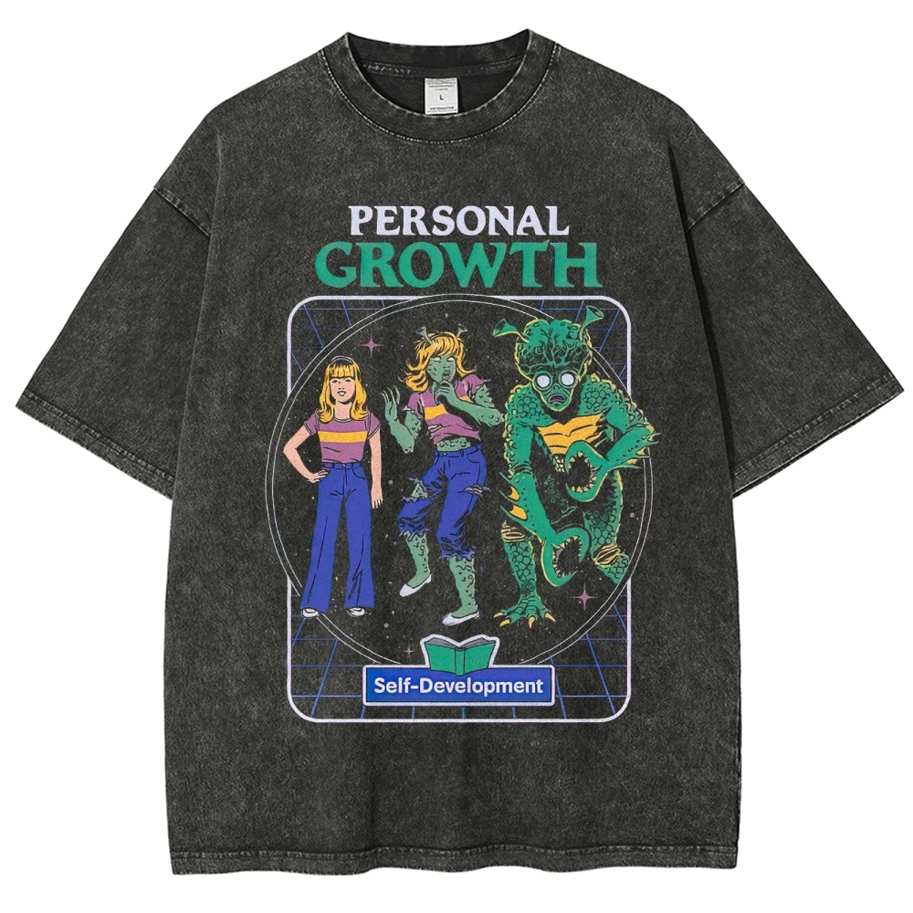 "Personal Growth" Monster Transformation Washed T-Shirt