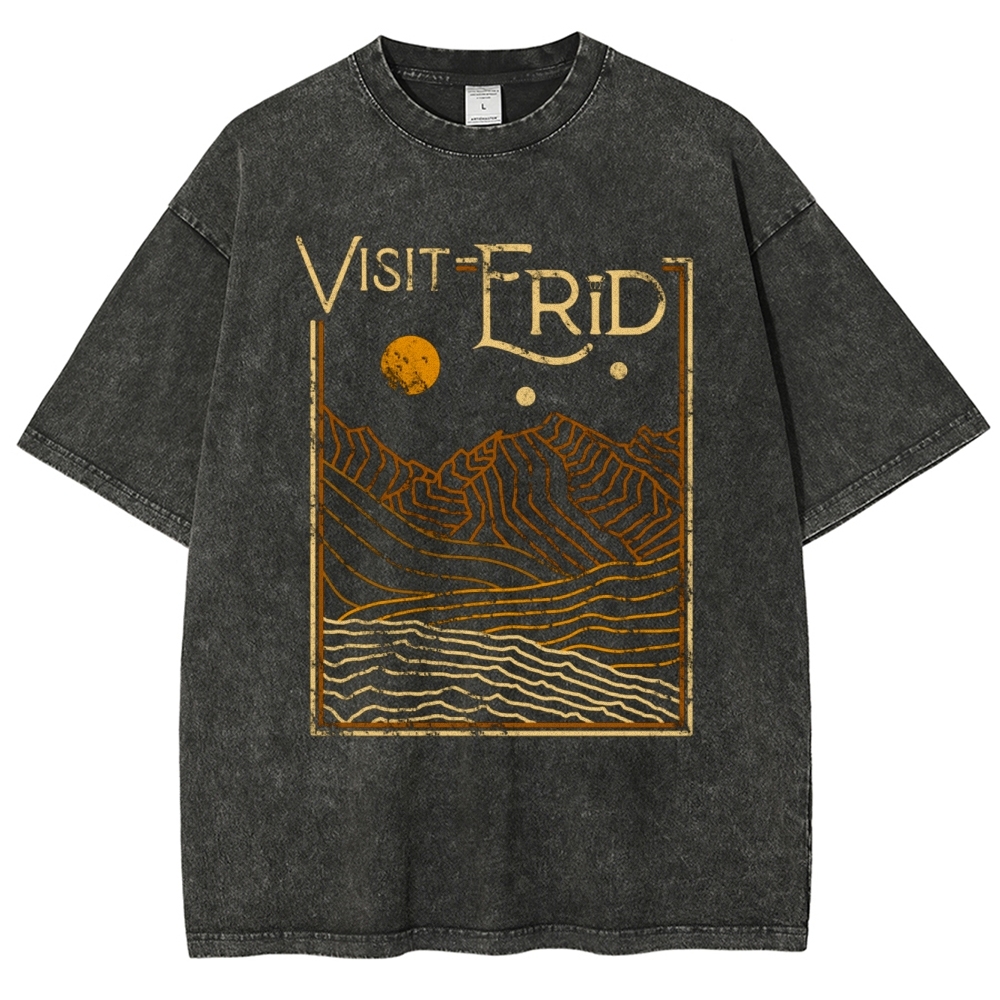 "Visit Eriad" Retro Sci-Fi Washed T-Shirt