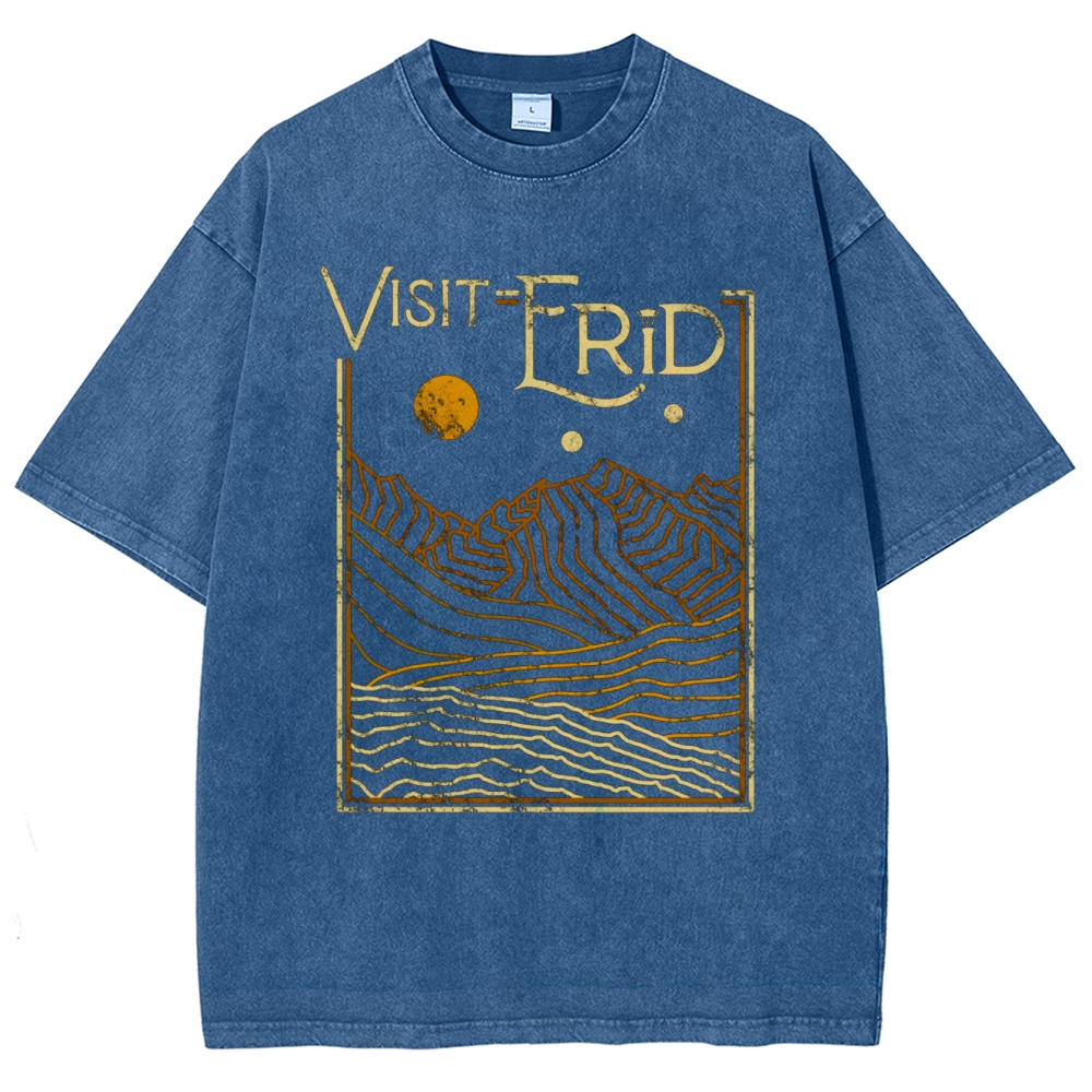 "Visit Eriad" Retro Sci-Fi Washed T-Shirt