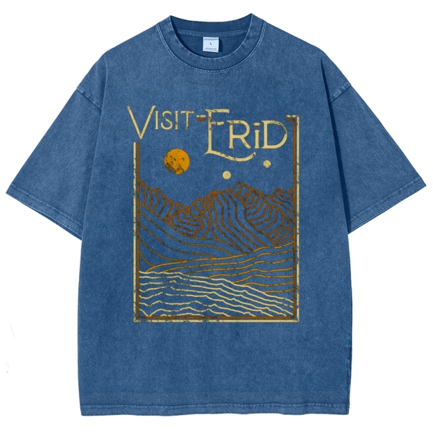 "Visit Eriad" Retro Sci-Fi Washed T-Shirt