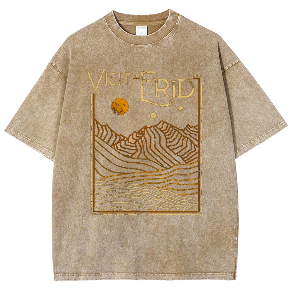 "Visit Eriad" Retro Sci-Fi Washed T-Shirt