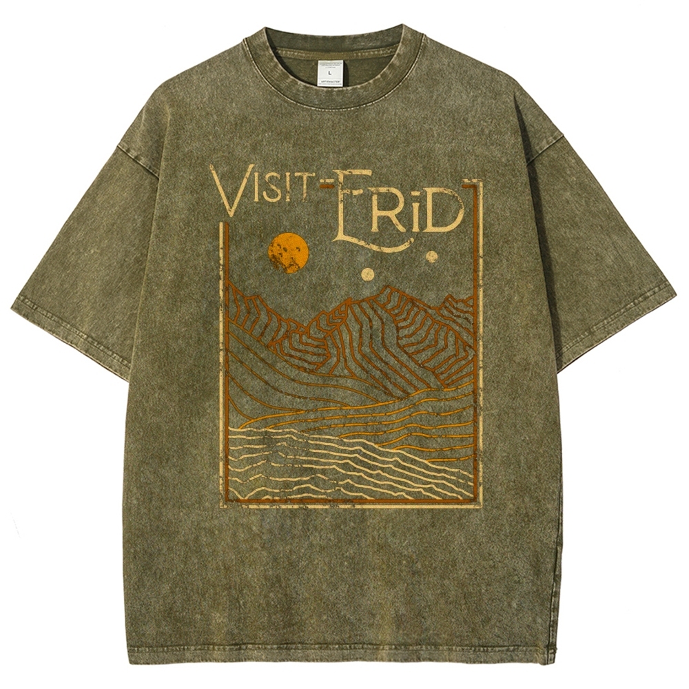"Visit Eriad" Retro Sci-Fi Washed T-Shirt