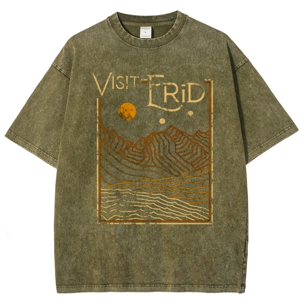 "Visit Eriad" Retro Sci-Fi Washed T-Shirt