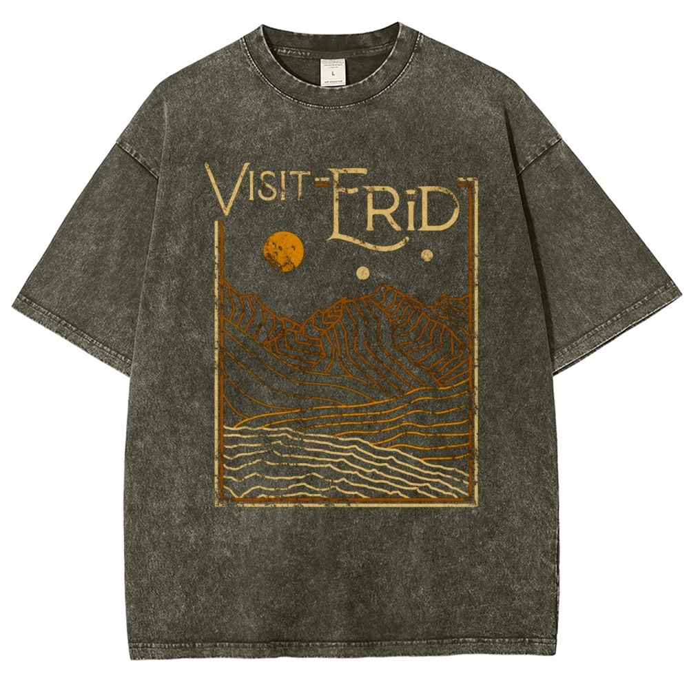 "Visit Eriad" Retro Sci-Fi Washed T-Shirt