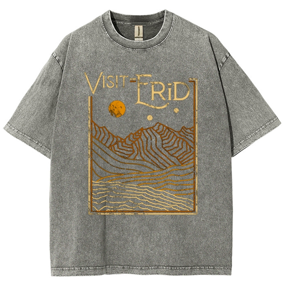 "Visit Eriad" Retro Sci-Fi Washed T-Shirt