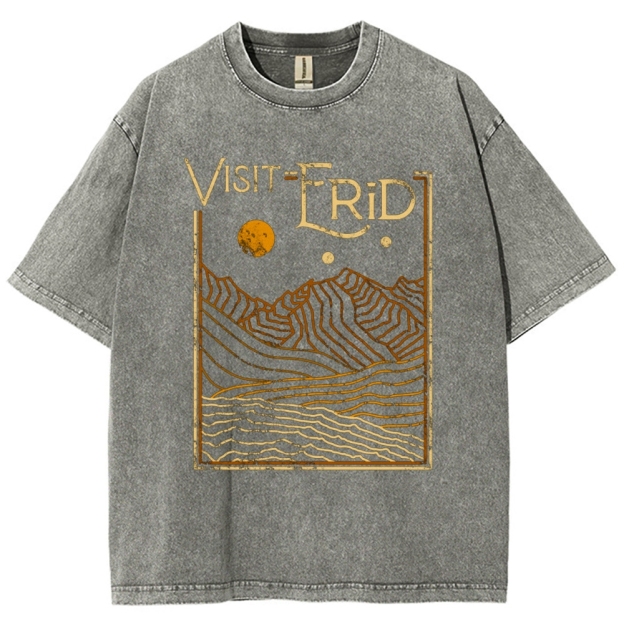 "Visit Eriad" Retro Sci-Fi Washed T-Shirt