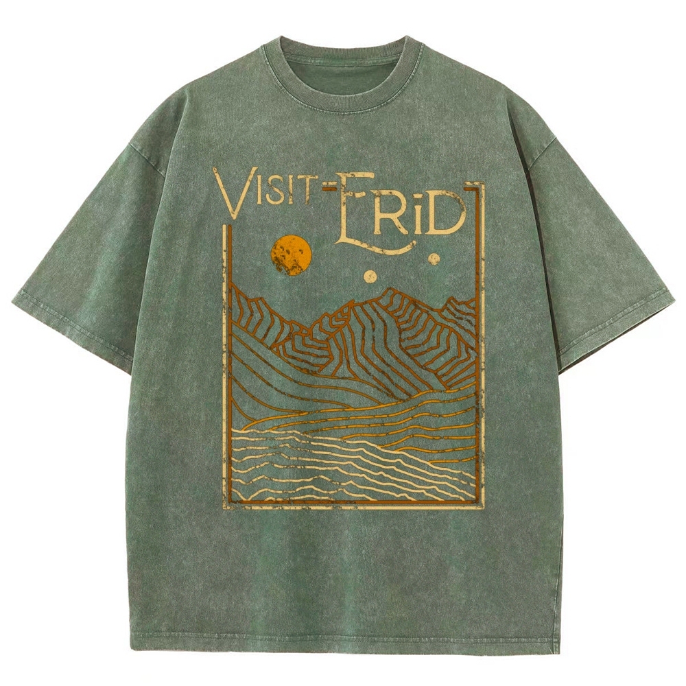 "Visit Eriad" Retro Sci-Fi Washed T-Shirt