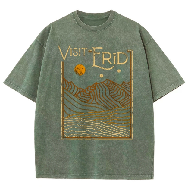 "Visit Eriad" Retro Sci-Fi Washed T-Shirt