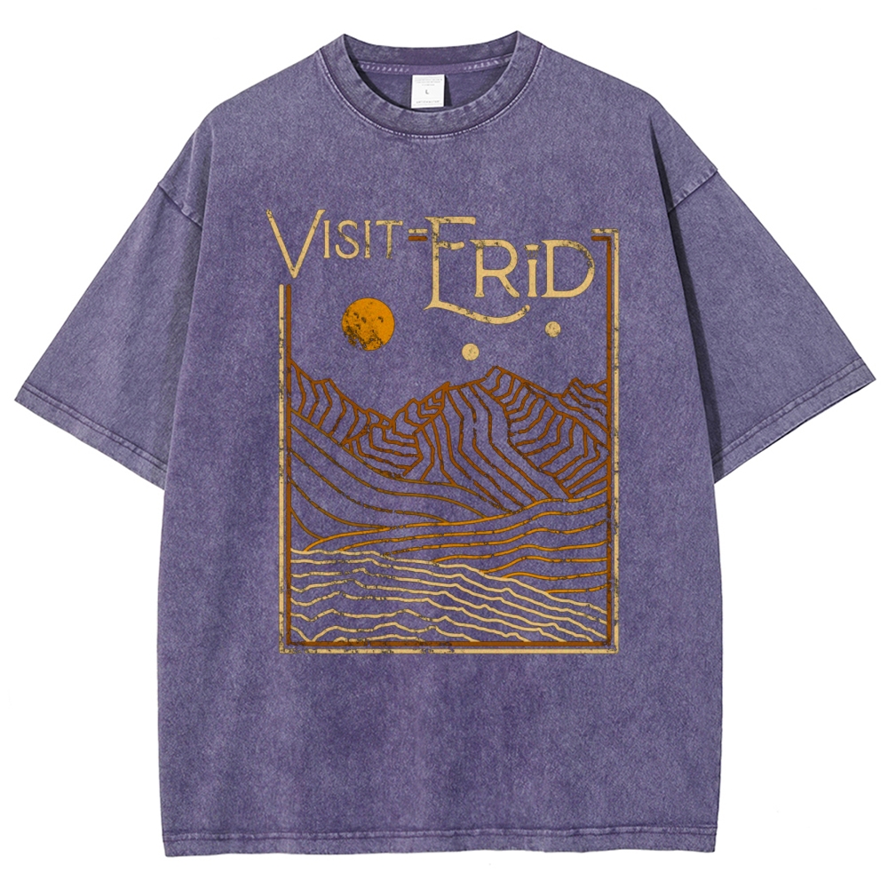 "Visit Eriad" Retro Sci-Fi Washed T-Shirt