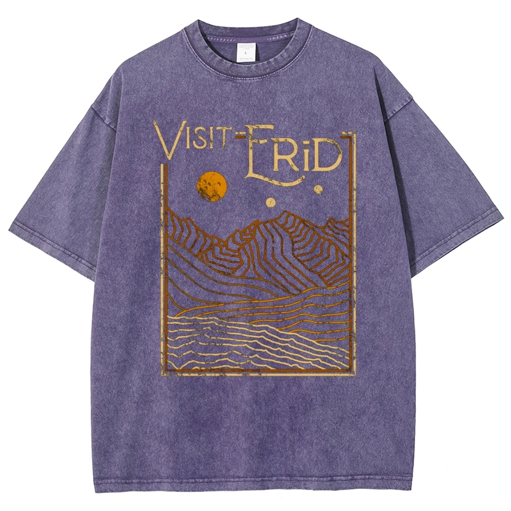 "Visit Eriad" Retro Sci-Fi Washed T-Shirt