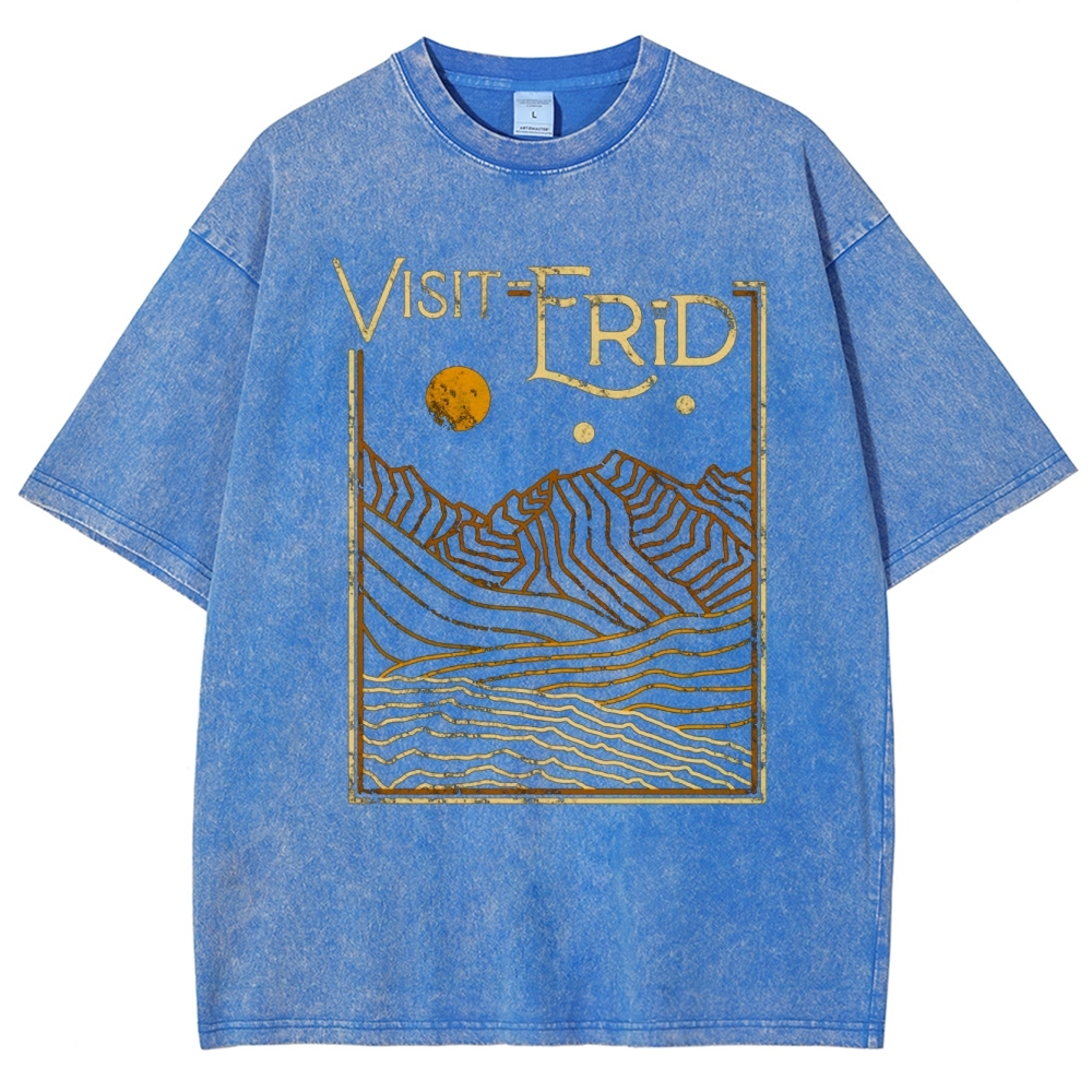 "Visit Eriad" Retro Sci-Fi Washed T-Shirt