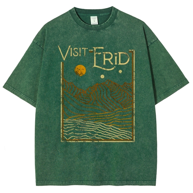 "Visit Eriad" Retro Sci-Fi Washed T-Shirt