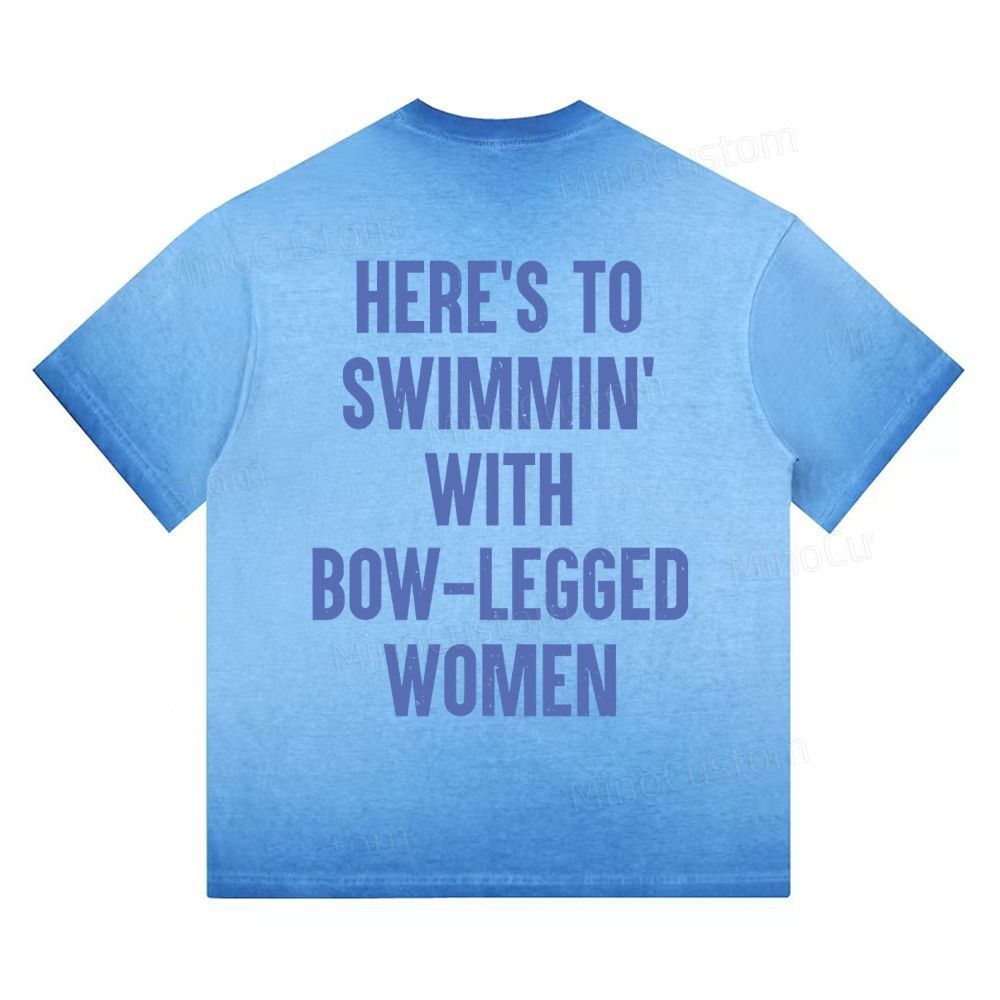 "Amity Island Welcomes You" Shark Gradient Washed T-shirt 