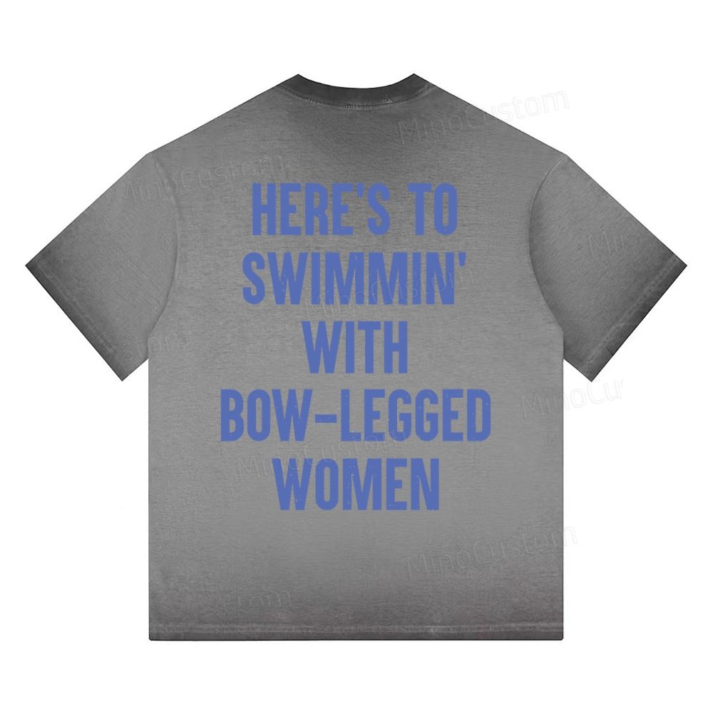 "Amity Island Welcomes You" Shark Gradient Washed T-shirt 