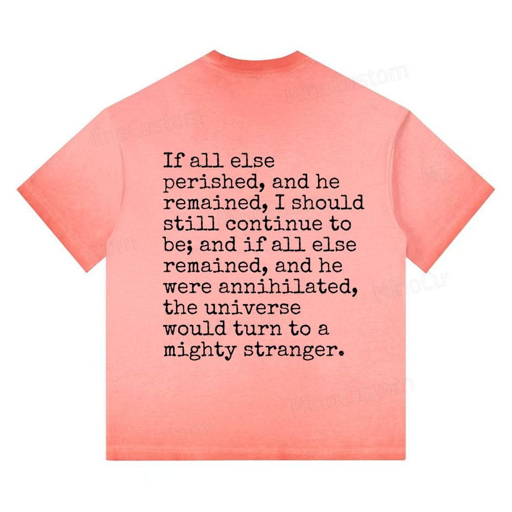 "Wuthering Heights" Literary Quote Gradient Washed T-shirt