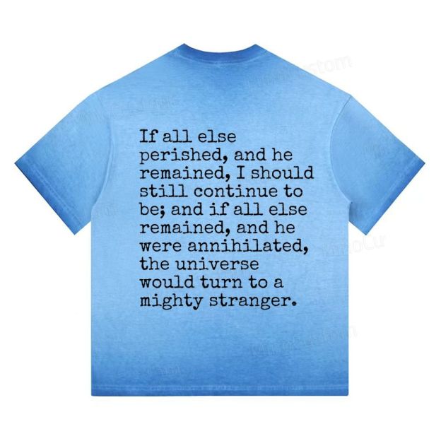 "Wuthering Heights" Literary Quote Gradient Washed T-shirt