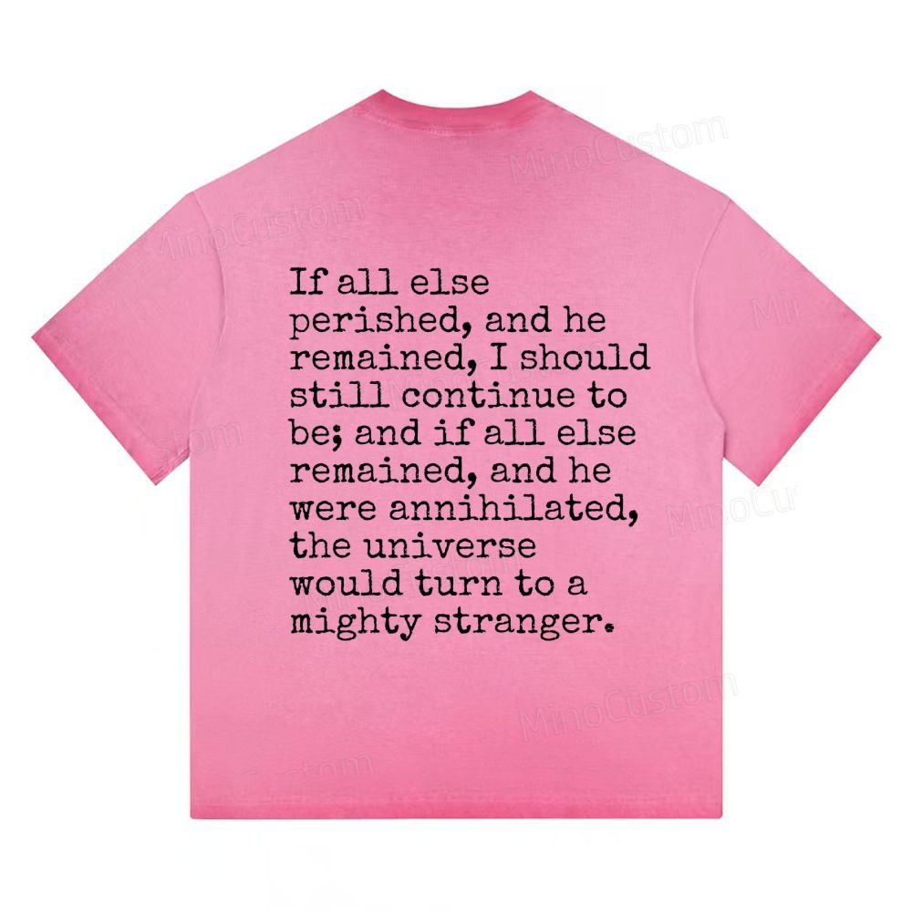 "Wuthering Heights" Literary Quote Gradient Washed T-shirt