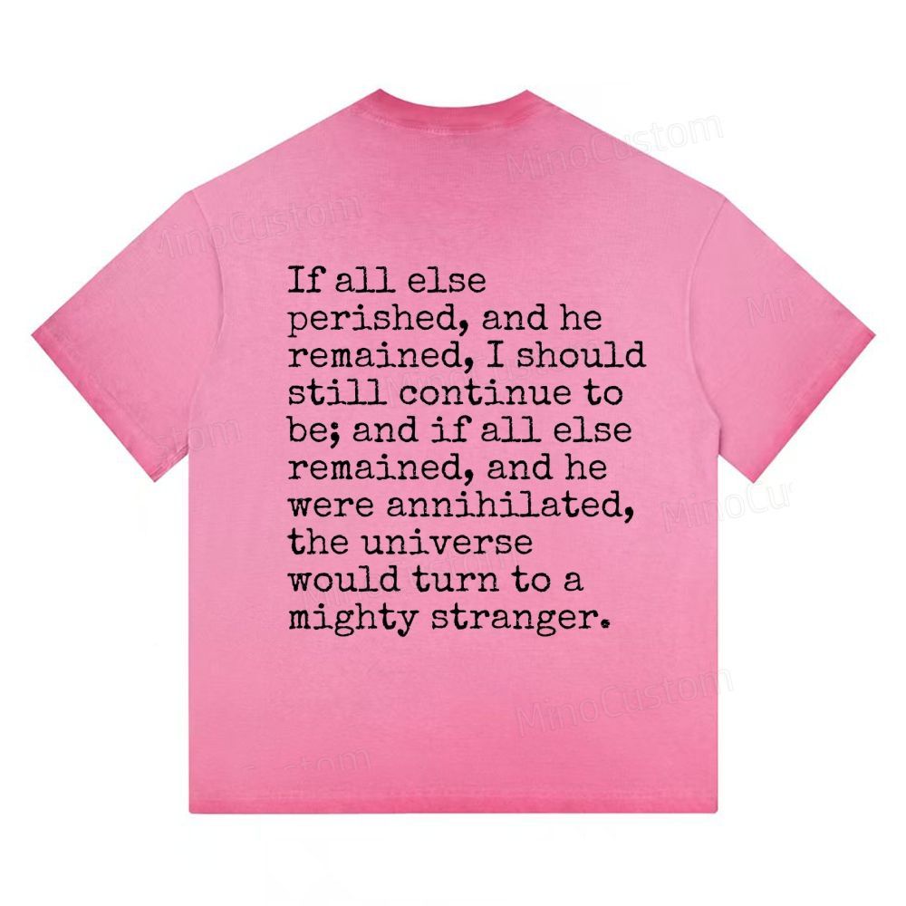 "Wuthering Heights" Literary Quote Gradient Washed T-shirt