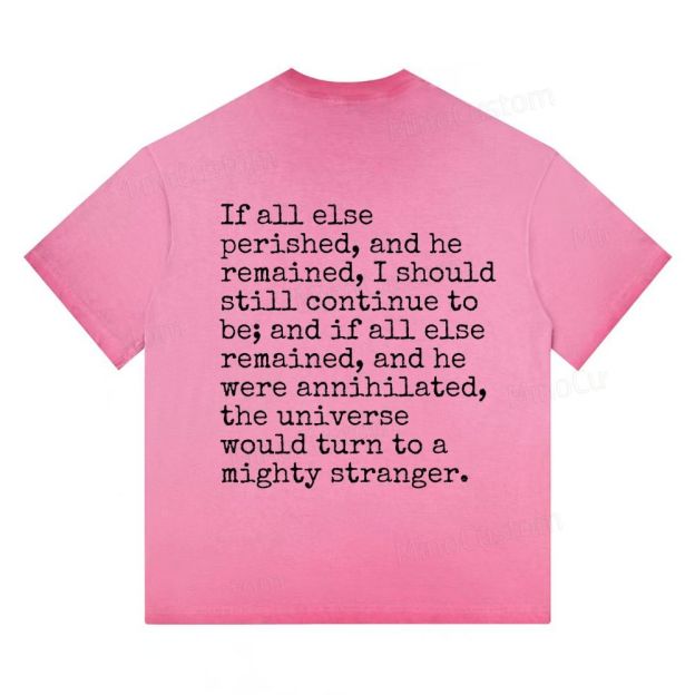 "Wuthering Heights" Literary Quote Gradient Washed T-shirt