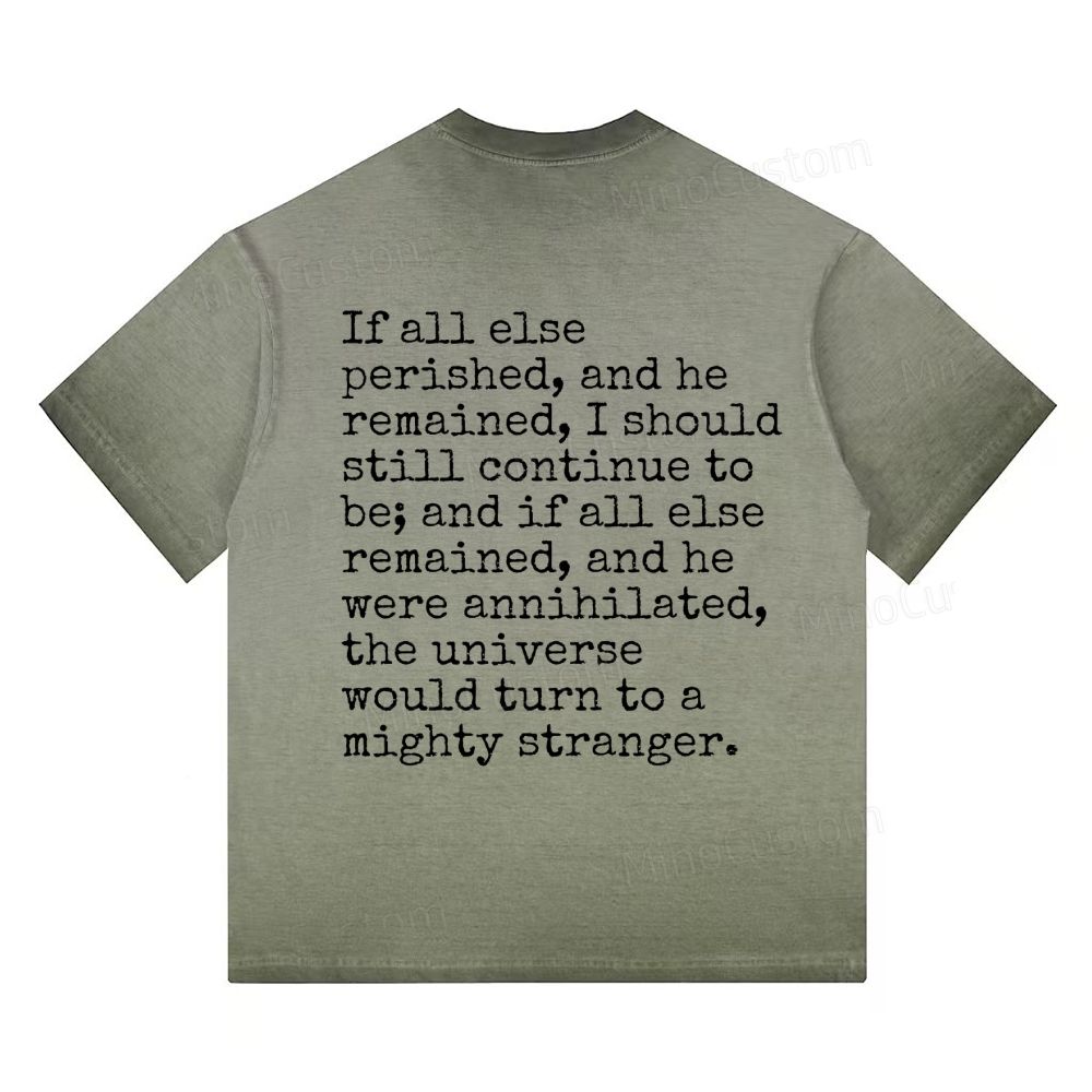 "Wuthering Heights" Literary Quote Gradient Washed T-shirt