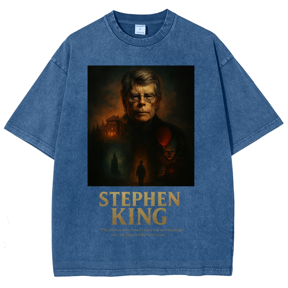Dark Horror Literature  Washed T-Shirt 