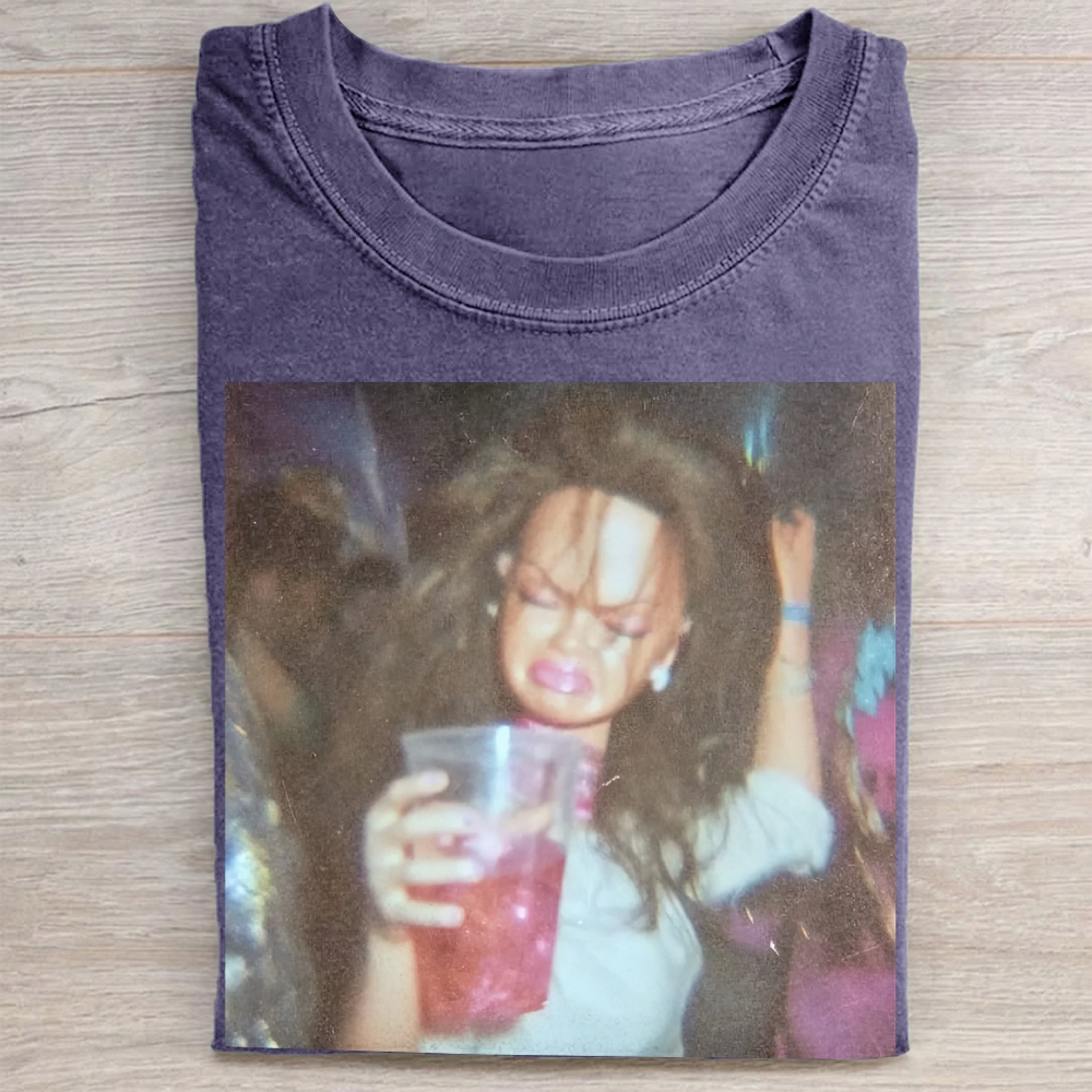 "Radicalized By Basic Decency" Folk Floral Vintage Washed Tee